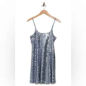 Melrose & Market spaghetti strap sequin formal dress